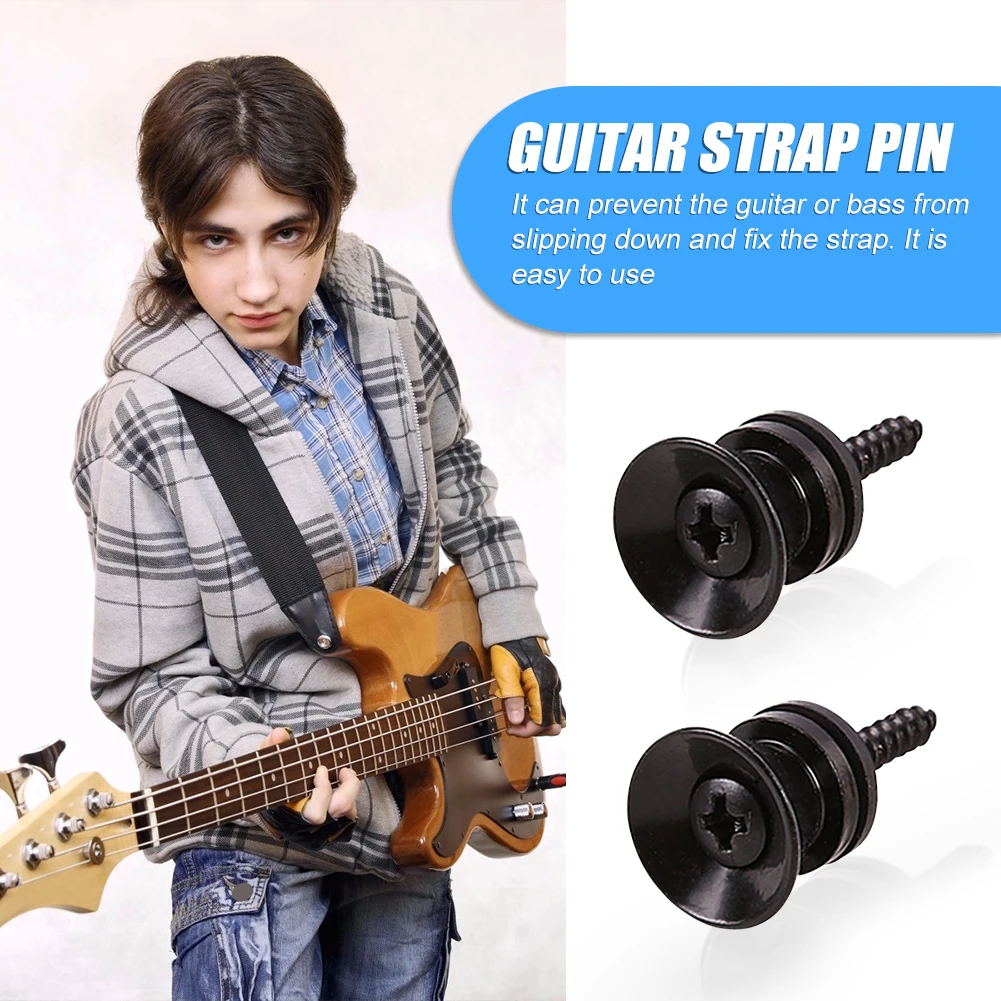 Guitar Strap Lock Metal Pegs for Secure Play 3 Guitar Strap Lock Metal Pegs for Secure Play - Image 3