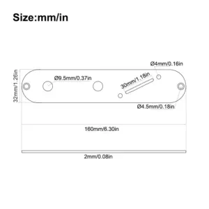 32mm Steel Tele Control Plate for Telecaster 9 Sbb321a649fc648c889c39b67260f703e4