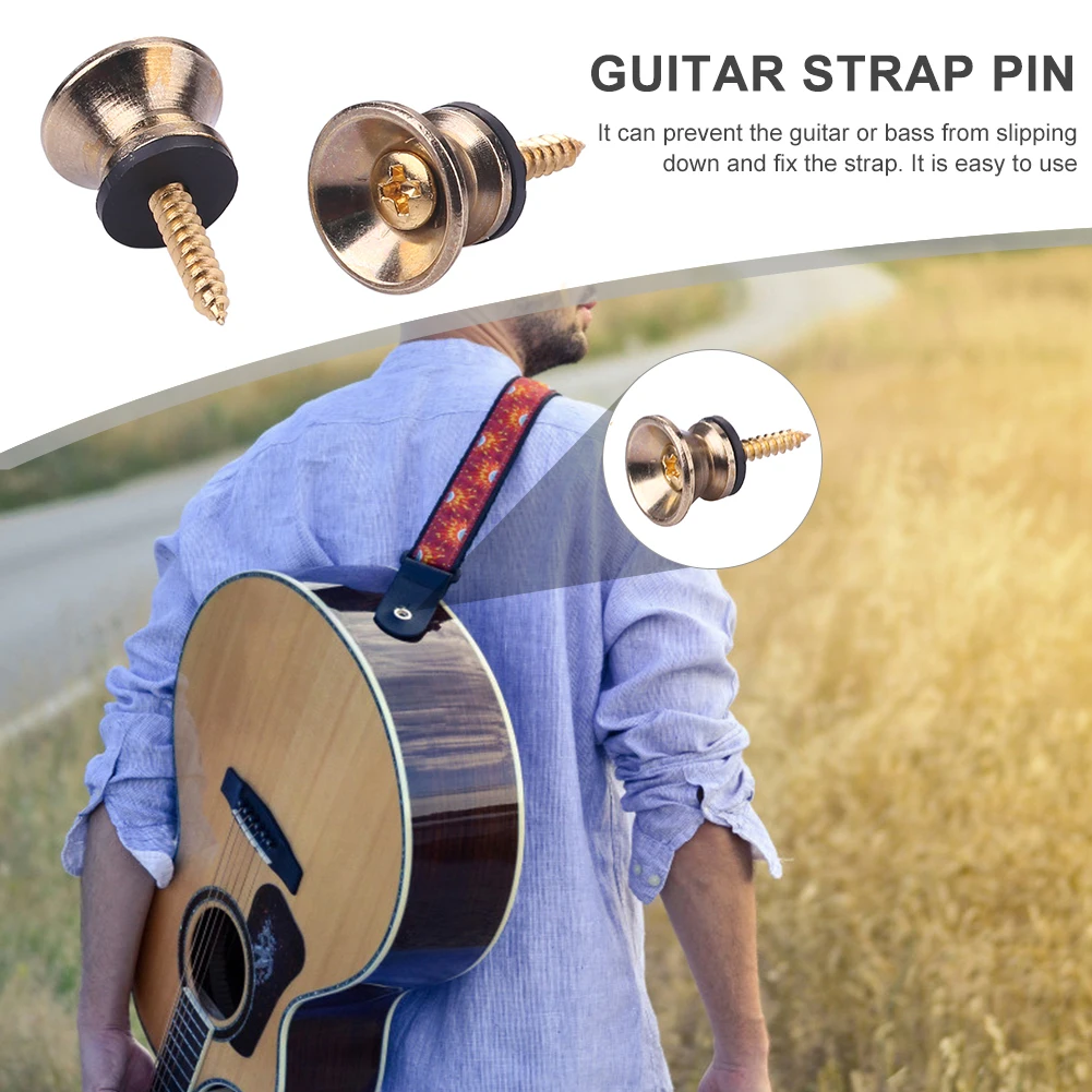 Guitar Strap Lock Metal Pegs for Secure Play 2 Guitar Strap Lock Metal Pegs for Secure Play - Image 2