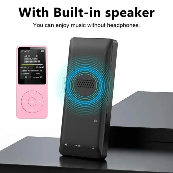 Stylish Pink Bluetooth MP4 Player with Screen - Image 5