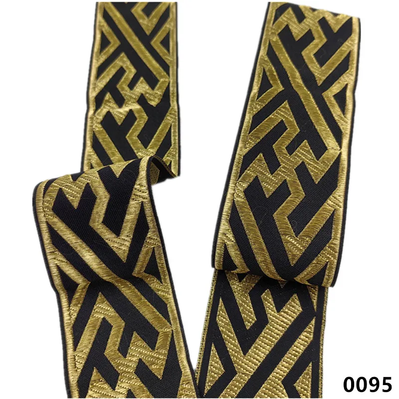 Vibrant 5cm Jacquard Ribbons - 7 Meters 51 Vibrant 5cm Jacquard Ribbons - 7 Meters - Image 51