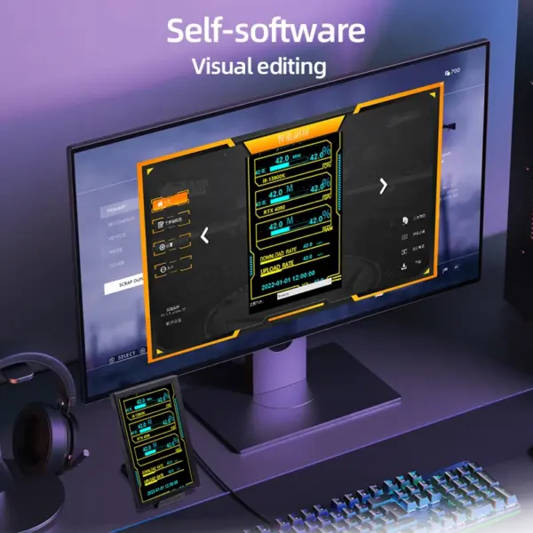 5 Inch USB Type-C IPS LCD Monitor 800x480 - Image 3
