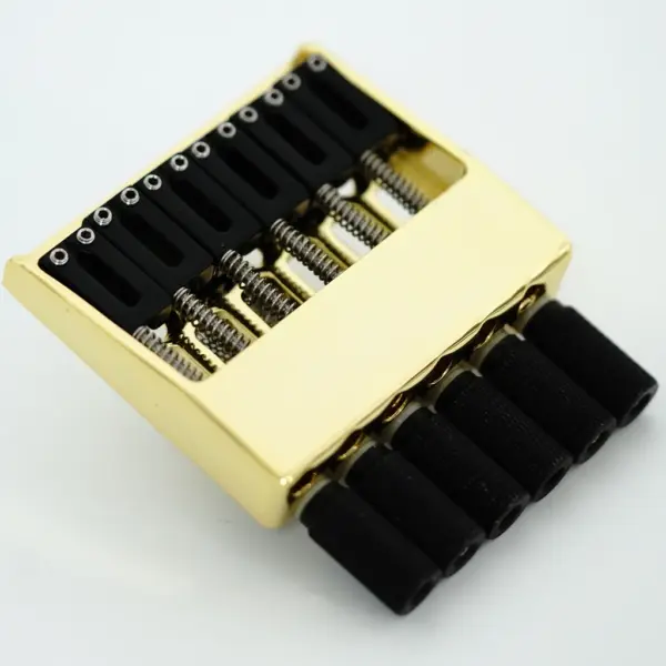 6 String Headless Guitar Bridge Tailpiece Gold - Image 3