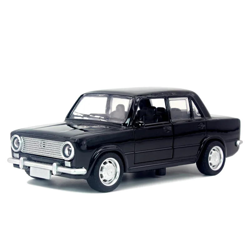 1:32 Scale Black LADA Vintage Car Model 3 1:32 Scale Black LADA Vintage Car Model - Image 3
