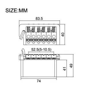 Precision CNC Brass Tremolo Bridge for PRS Guitars 11 Sbe563547e9334f1782e9cc6c4148648fw