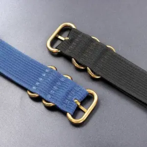Blue and Gold 5-Ring Nylon Watch Band 12 Sbe71eeb92a784bed94a0097ef961aca8Y 1