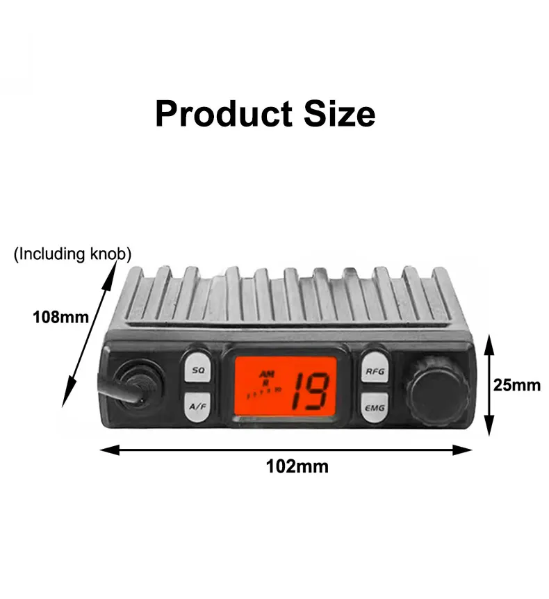 ANYSECU CB925 Mini CB Radio 25.615-30.105MHz 4 ANYSECU CB925 Mini CB Radio 25.615-30.105MHz - Image 4