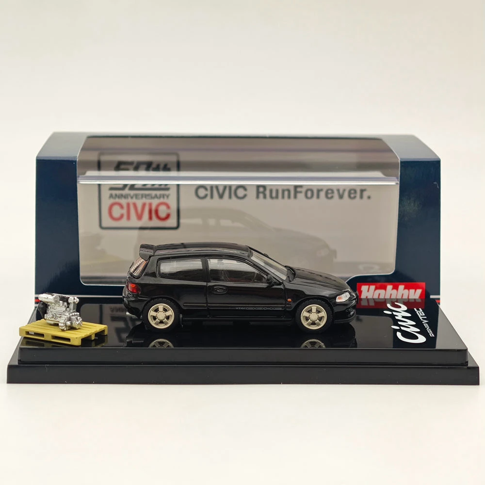 1/64 Diecast Honda Civic EG6 Model Black 5 1/64 Diecast Honda Civic EG6 Model Black - Image 5