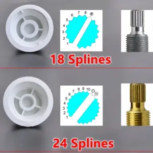 Stratocaster Control Knob Set - 18/24 Spline 28 Sbf401f607af14f54892005d4bf2be9edD