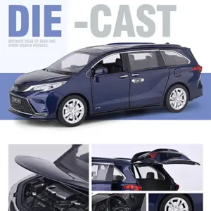 1:24 Scale Blue Toyota Sienna Diecast Model 14 Sc0b82d9634fd49ce86733e72e14e69edt