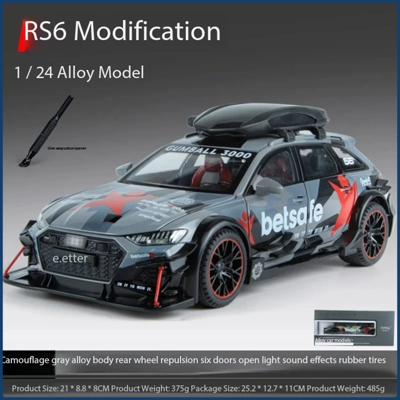 1/24 Scale Diecast Modified RS6 Car Model 4 1/24 Scale Diecast Modified RS6 Car Model - Image 4
