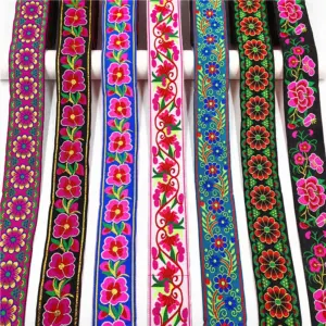 Vibrant 5cm Jacquard Ribbons - 7 Meters 59 Sc1cc089863b34b3e953c3e39588b62ebM