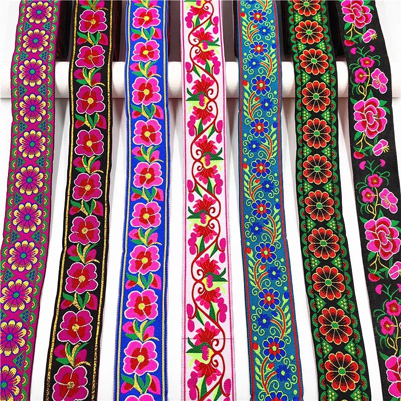 Vibrant 5cm Jacquard Ribbons - 7 Meters 2 Vibrant 5cm Jacquard Ribbons - 7 Meters - Image 2