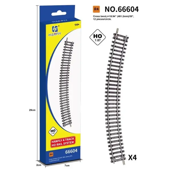 HO Scale Model Train Track with Curved Rails - Image 14