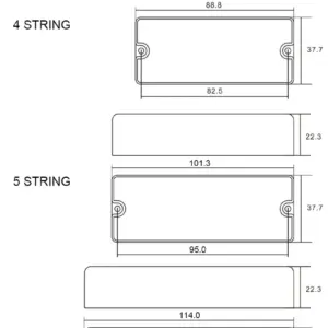 JAKESPECIAL Humbucker Pickup Covers for Bass Guitars 12 Sc2bae8dc6daa48c19e40bd4cc534261fH
