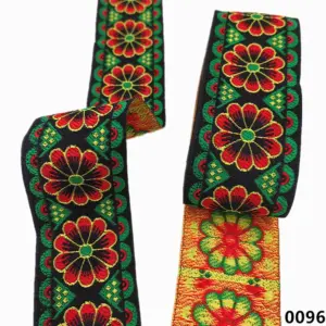 Vibrant 5cm Jacquard Ribbons - 7 Meters 97 Sc31209f4707846d195dc388f0fffc9dar