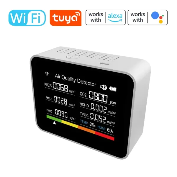 6-in-1 Indoor Air Quality Monitor with Display - Image 8