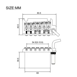 Guitar Tremolo Bridge with Chrome Finish 10 Sc3f26c6eb66645deb7cf4f22fcfcee48x