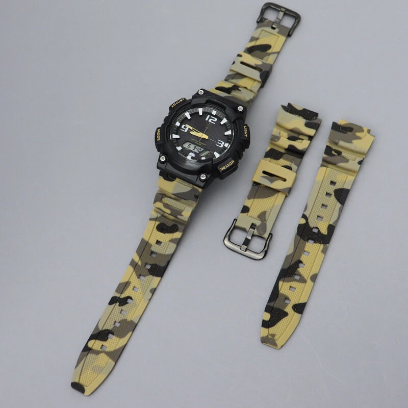 Camouflage Silicone Watchband for Casio Models 4 Camouflage Silicone Watchband for Casio Models - Image 4