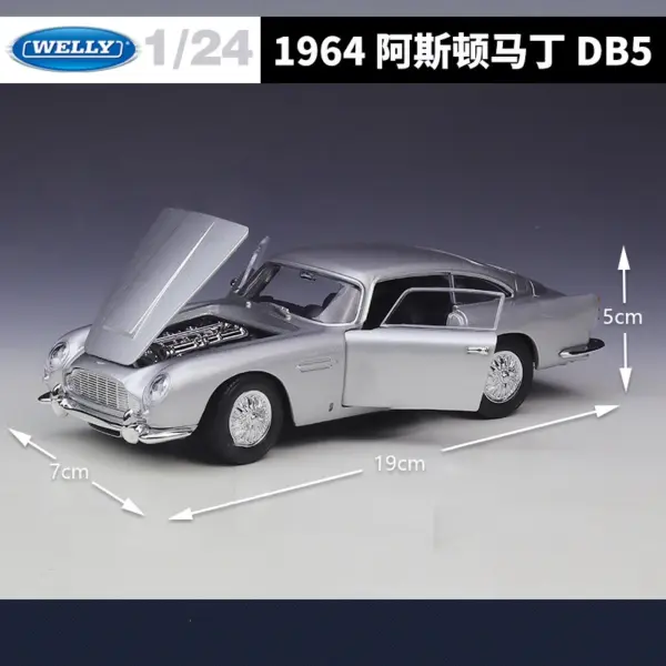 WELLY 1:24 Aston Martin DB5 Diecast Model - Image 4