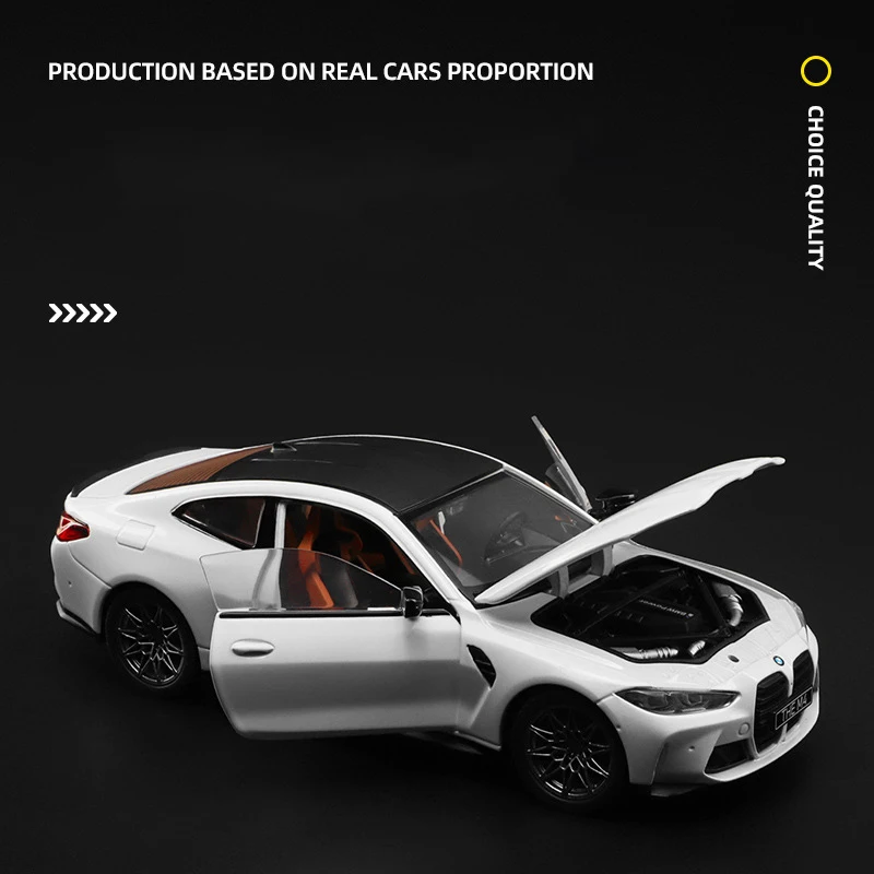 1:23 BMW M4 G82 Diecast Model Car White 5 1:23 BMW M4 G82 Diecast Model Car White - Image 5