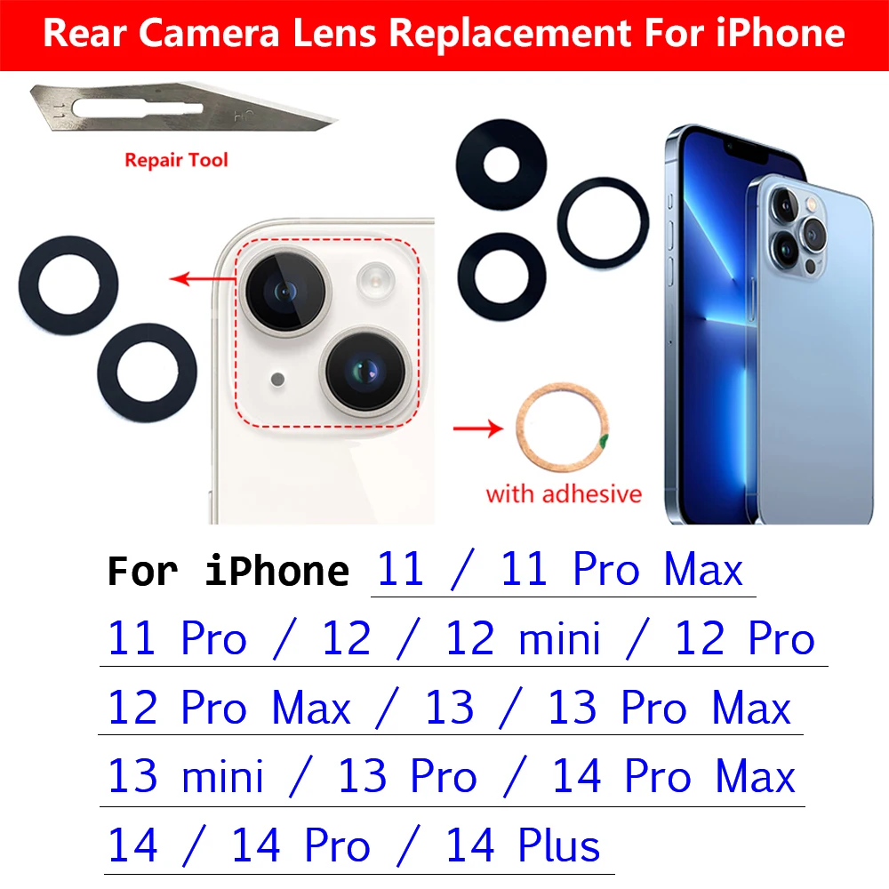 iPhone Replacement Camera Glass Lens Assembly 2 iPhone Replacement Camera Glass Lens Assembly - Image 2