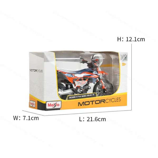 Maisto 1:12 KTM 690 SMC R 2023 Motorcycle Model - Image 3