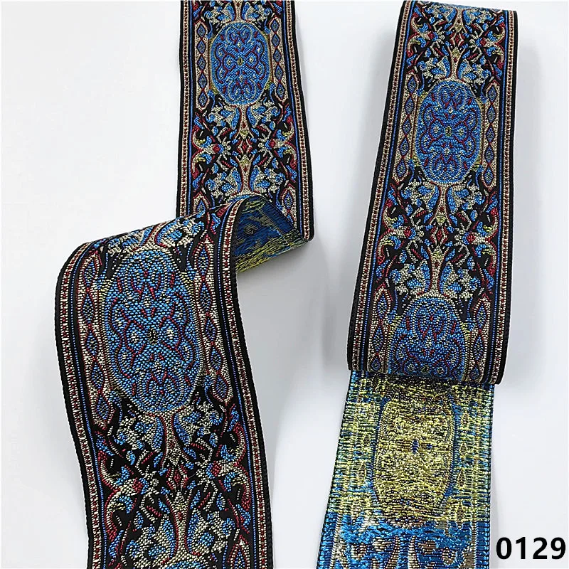 Vibrant 5cm Jacquard Ribbons - 7 Meters 31 Vibrant 5cm Jacquard Ribbons - 7 Meters - Image 31