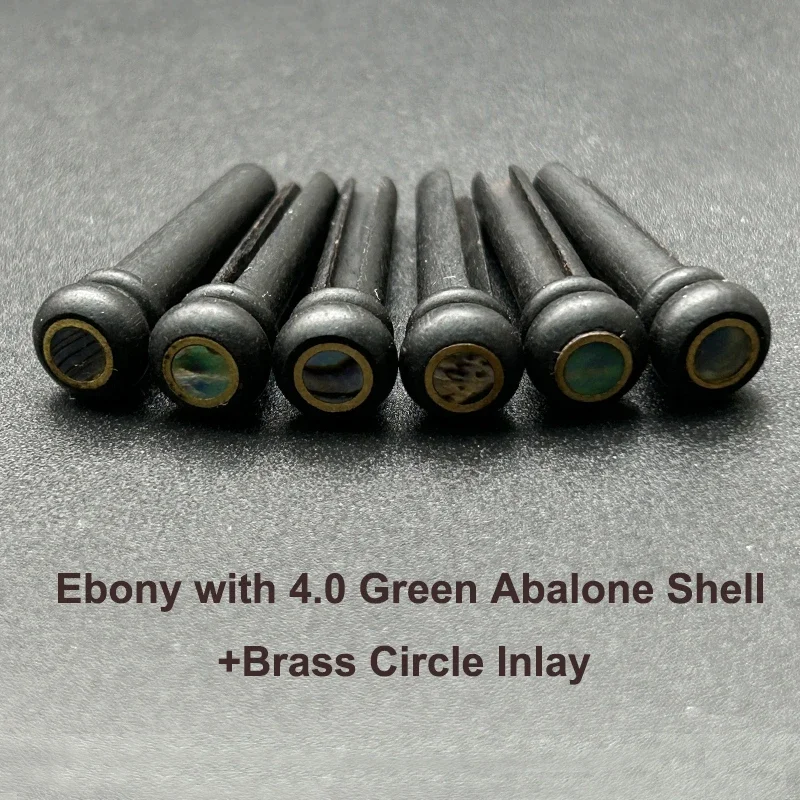 Ebony Bridge Pins Set for Acoustic Guitars 8 Ebony Bridge Pins Set for Acoustic Guitars - Image 8