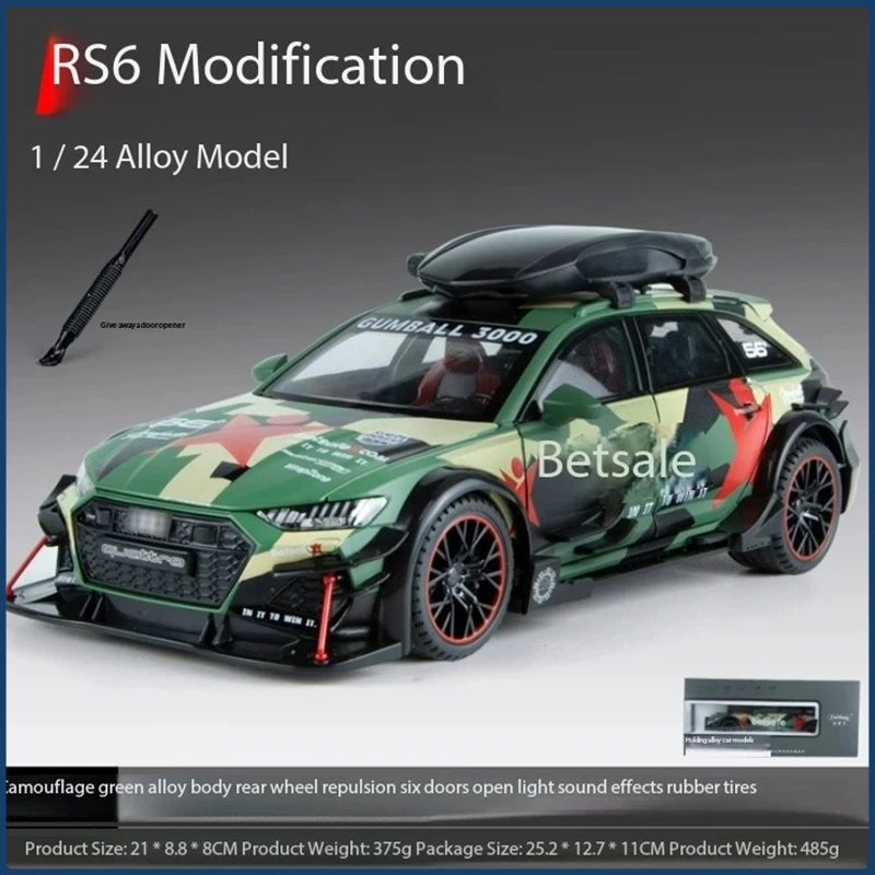1/24 Scale Diecast Modified RS6 Car Model 3 1/24 Scale Diecast Modified RS6 Car Model - Image 3