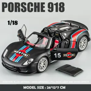 Porsche 918 Martini 1:18 Scale Diecast Model 15 Sc7c4437ec04b4f528c14e2fbefa6b049Z