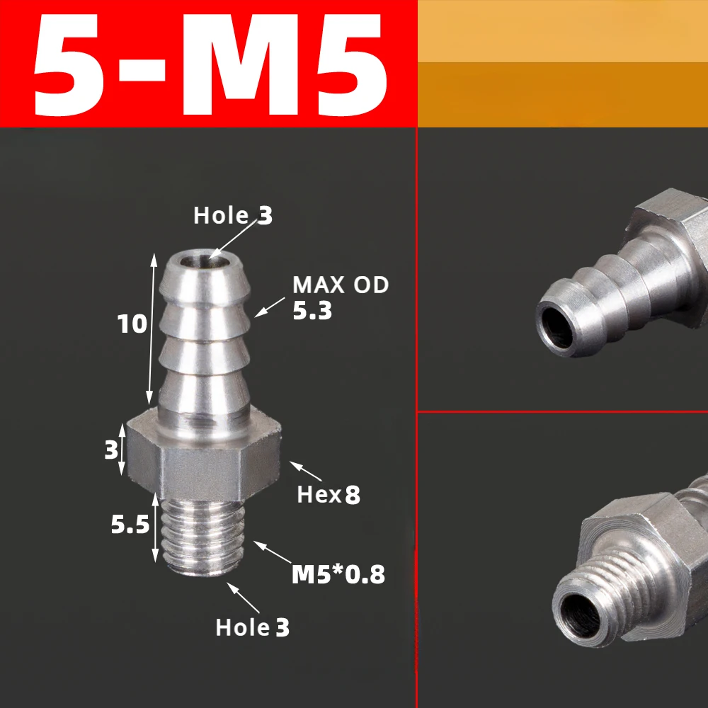 M3 to M16 Metric Hose Barb Fittings 21 M3 to M16 Metric Hose Barb Fittings - Image 21