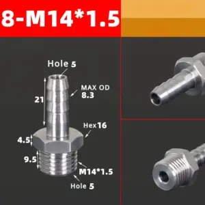 M3 to M16 Metric Hose Barb Fittings 42 Sc919ace1194a4a848442ec46c97ade74X