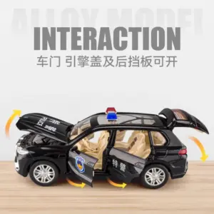 1:24 BMW X7 Police Car Diecast Model 10 Sc9aa726393104cca9afe4453d08989f77
