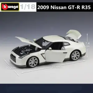 1:18 Scale Metallic Silver 2009 Nissan GT-R R35 Model 10 Scb21930dcb8e44faa302d96d853d79268
