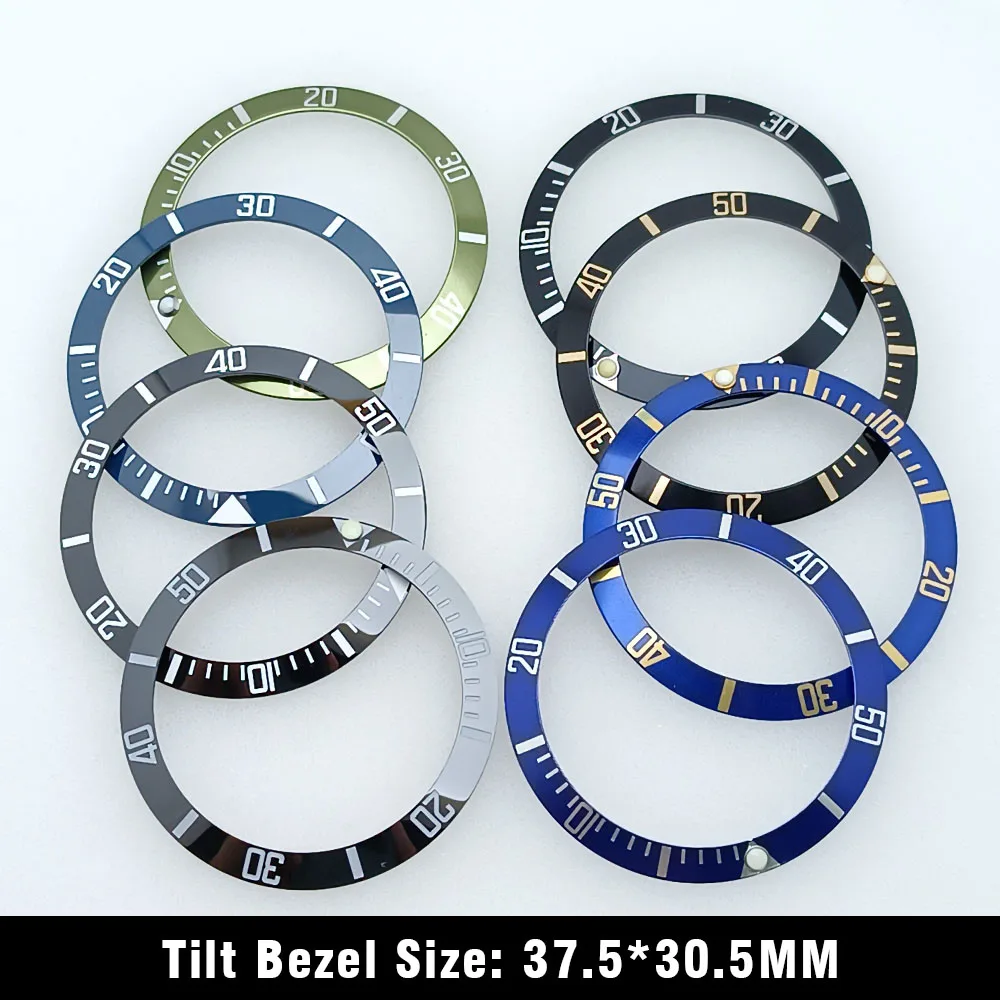 Olive Green Aluminum Watch Bezel 37.5mm 2 Olive Green Aluminum Watch Bezel 37.5mm - Image 2