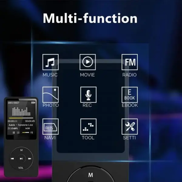Stylish Pink Bluetooth MP4 Player with Screen - Image 6