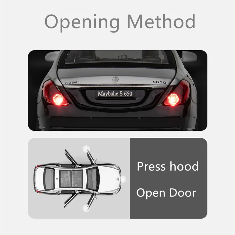 1:32 Maybach S650 Diecast Model Luxury Car 5 1:32 Maybach S650 Diecast Model Luxury Car - Image 5