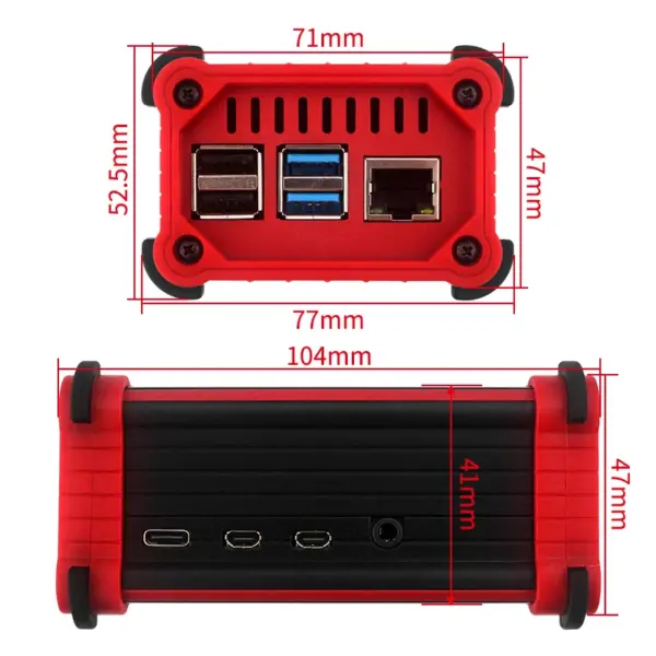 Raspberry Pi 4 Aluminum Case with Fan and Heatsinks - Image 5
