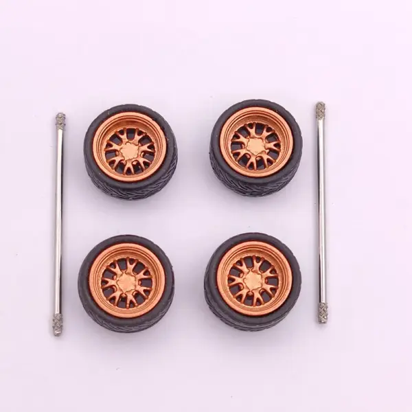 Custom 1:64 Scale Model Car Wheels Set - Image 11