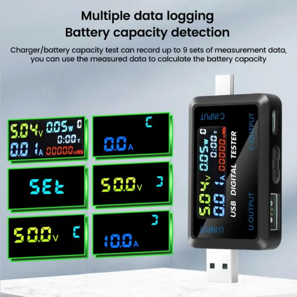 10 in 1 USB DC Digital Voltmeter Ammeter - Image 3