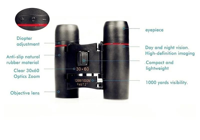 30x60 HD Professional Binoculars with 8X Magnification 8 30x60 HD Professional Binoculars with 8X Magnification - Image 8