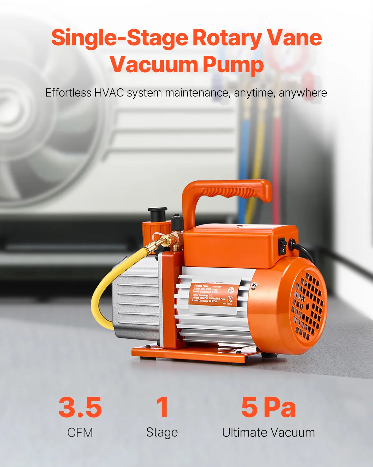 VEVOR Vacuum Pump with 0.35 qt Oil Bottle 2 VEVOR Vacuum Pump with 0.35 qt Oil Bottle - Image 2