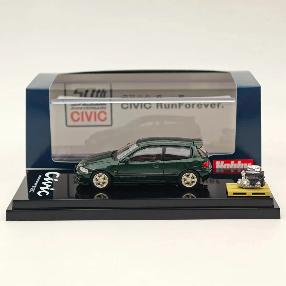 1/64 Diecast Honda Civic EG6 Model Black 8 1/64 Diecast Honda Civic EG6 Model Black - Image 8