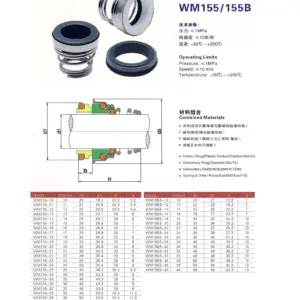155 Series Water Pump Mechanical Shaft Seal 6 Sd1769ffd8a9d4424a1c244511e8f39a6K