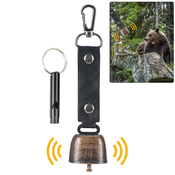 Loud Bear Bell with Emergency Whistle Set - Image 4