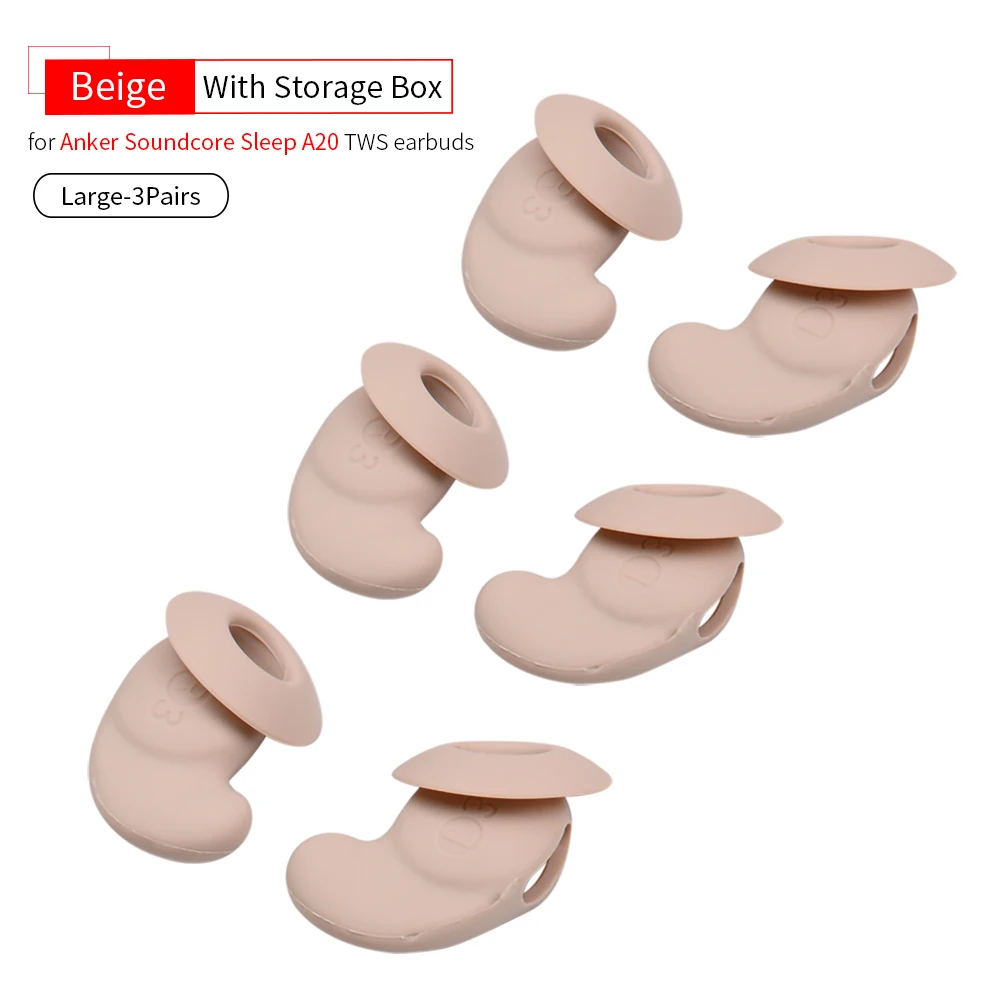 Silicone Ear Tips for Anker Sleep A20 Earbuds 7 Silicone Ear Tips for Anker Sleep A20 Earbuds - Image 7