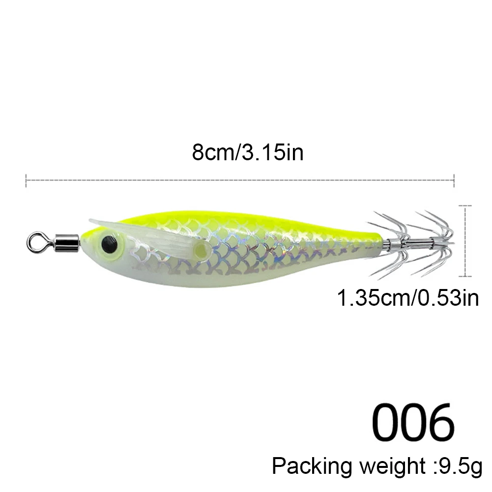 Luminous Squid Fishing Lure 8cm for Anglers 7 Luminous Squid Fishing Lure 8cm for Anglers - Image 7