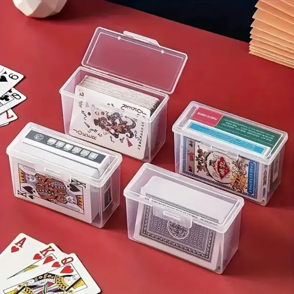 Clear Plastic Playing Card Box Set of 1 or 3 - Image 9
