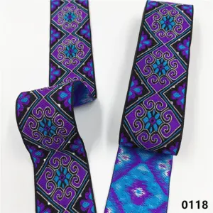 Vibrant 5cm Jacquard Ribbons - 7 Meters 67 Sd36c5e2f431e4ac8afe15ea89f52aadei